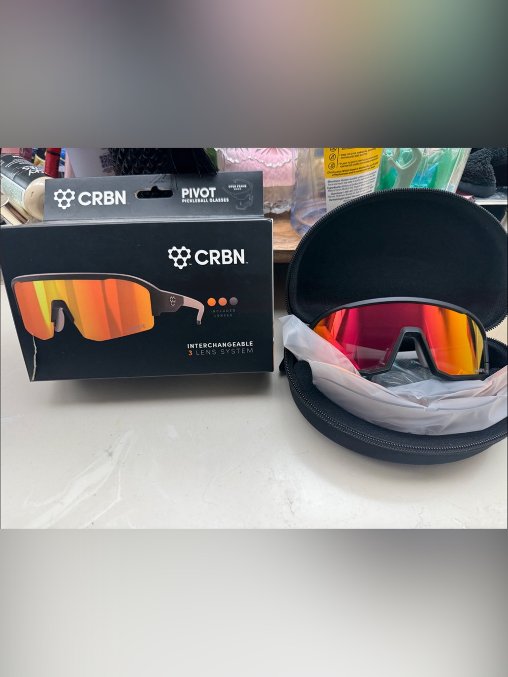 CRBN PIVOT Pickleball Glasses 3 Lens Interchangeable System